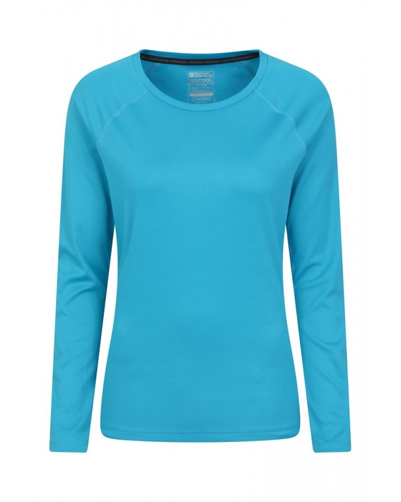 Endurance Womens Long Sleeve Top Bright Blue $15.11 Active