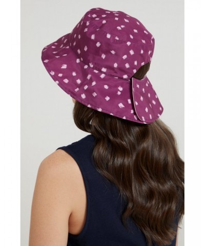 Reversible Womens Printed Bucket Hat Burgundy $10.39 Accessories