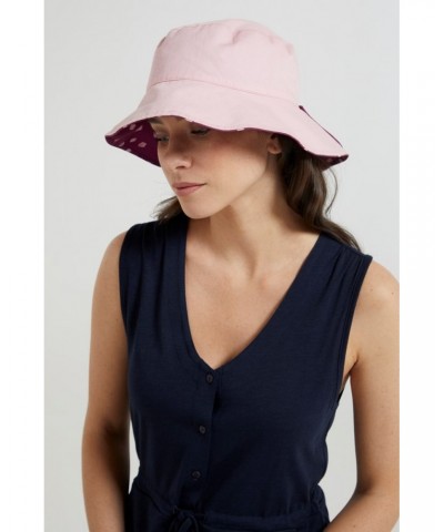 Reversible Womens Printed Bucket Hat Burgundy $10.39 Accessories