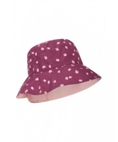 Reversible Womens Printed Bucket Hat Burgundy $10.39 Accessories