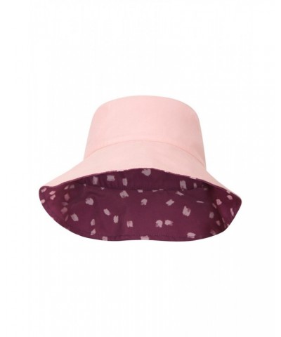 Reversible Womens Printed Bucket Hat Burgundy $10.39 Accessories