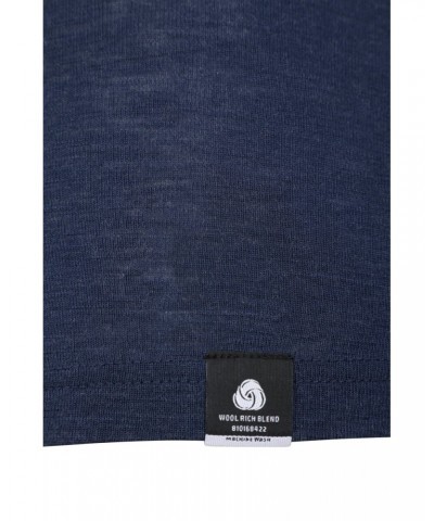 Merino Womens Round Neck Top 2-Pack Navy $24.60 Thermals