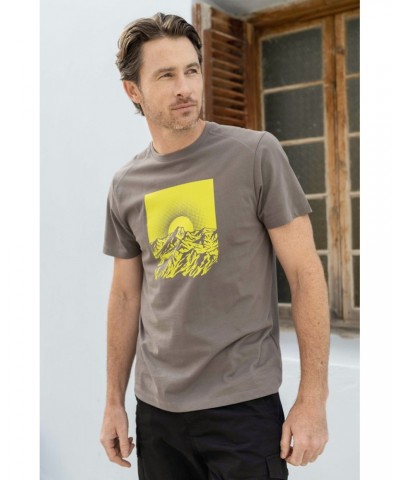 Sunrise Mens Organic T-Shirt Charcoal $13.19 Tops