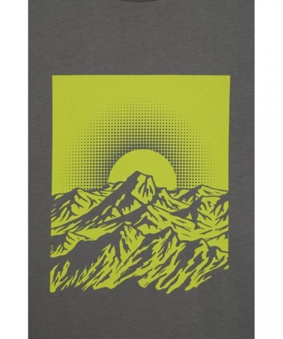 Sunrise Mens Organic T-Shirt Charcoal $13.19 Tops