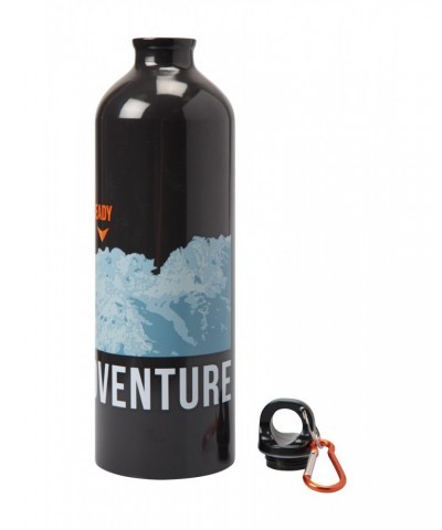 35 oz. Printed Metallic Bottle With Karabiner Black $11.01 Walking Equipment