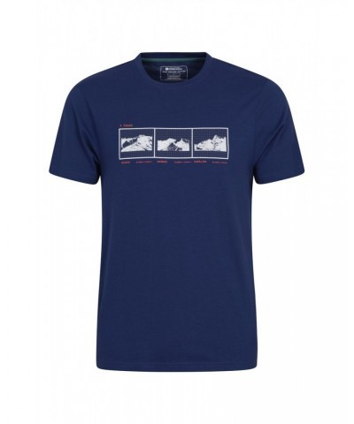 3 Peaks Organic Cotton Mens T-Shirt Navy $16.82 Tops