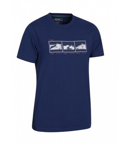 3 Peaks Organic Cotton Mens T-Shirt Navy $16.82 Tops