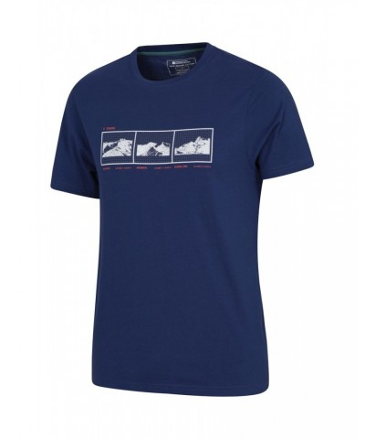 3 Peaks Organic Cotton Mens T-Shirt Navy $16.82 Tops