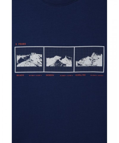 3 Peaks Organic Cotton Mens T-Shirt Navy $16.82 Tops