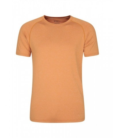 Agra IsoCool Mens Striped Tee Mustard $17.48 Active