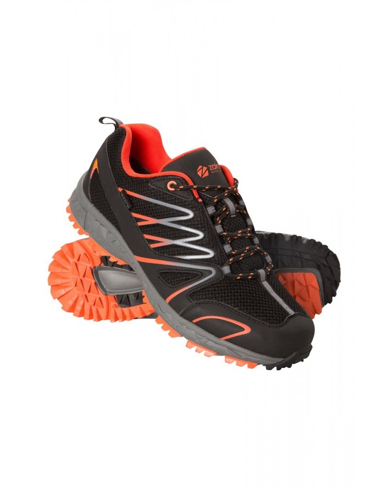 Enhance Waterproof Trail Mens Running Sneakers Black $27.55 Active