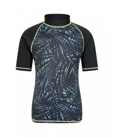 Short Sleeve Kids Printed Rash Guard Tropics $11.39 Swimwear