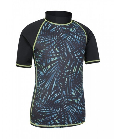 Short Sleeve Kids Printed Rash Guard Tropics $11.39 Swimwear