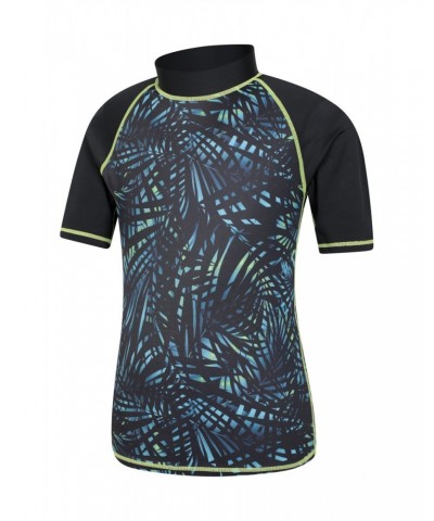 Short Sleeve Kids Printed Rash Guard Tropics $11.39 Swimwear