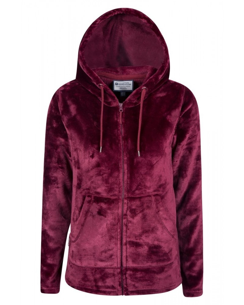 Snaggle Womens Hooded Fleece Burgundy $15.07 Loungewear