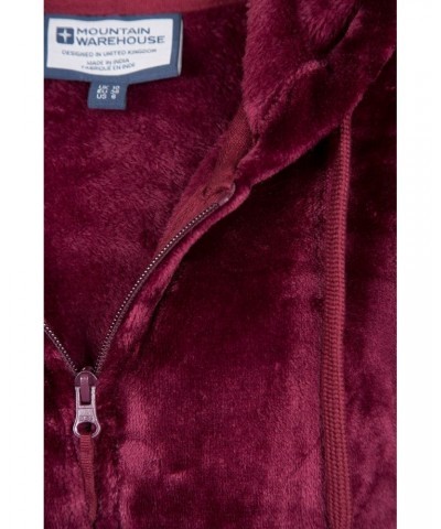 Snaggle Womens Hooded Fleece Burgundy $15.07 Loungewear