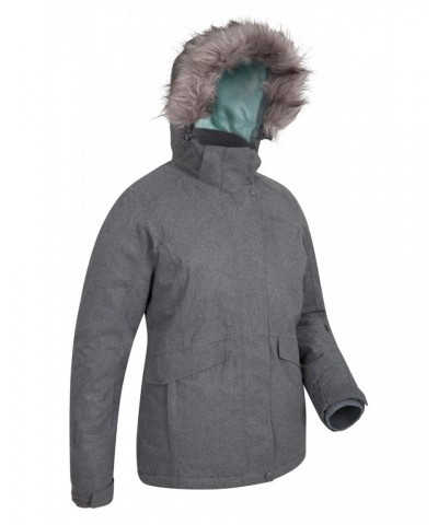 Snowfall Womens Textured Ski Jacket Grey $34.20 Jackets