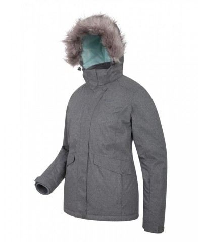 Snowfall Womens Textured Ski Jacket Grey $34.20 Jackets