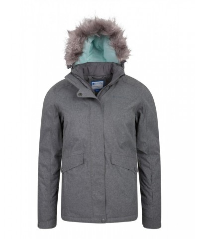 Snowfall Womens Textured Ski Jacket Grey $34.20 Jackets