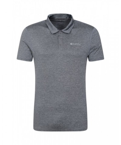 Mens Agra Stripe Polo Medium Grey $17.81 Tops