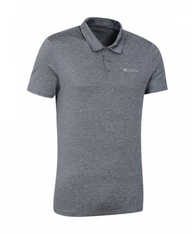 Mens Agra Stripe Polo Medium Grey $17.81 Tops