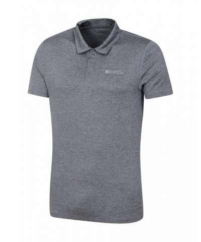 Mens Agra Stripe Polo Medium Grey $17.81 Tops