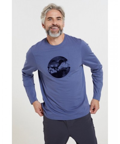 Mountain Road Mens Organic T-Shirt Indigo $14.99 Tops