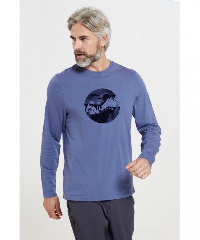 Mountain Road Mens Organic T-Shirt Indigo $14.99 Tops