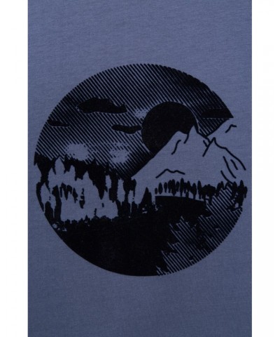 Mountain Road Mens Organic T-Shirt Indigo $14.99 Tops