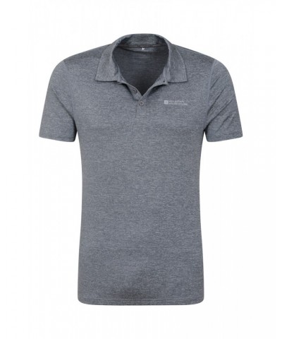 Mens Agra Stripe Polo Medium Grey $17.81 Tops