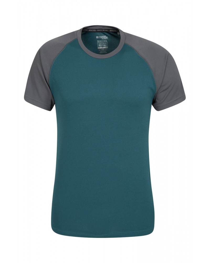 Endurance Isocool Mens Active T-Shirt Petrol $14.24 Tops