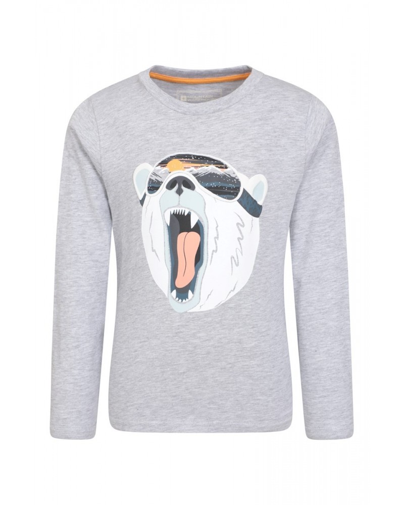 Polar Bear Kids Organic T-Shirt Grey $10.00 Tops