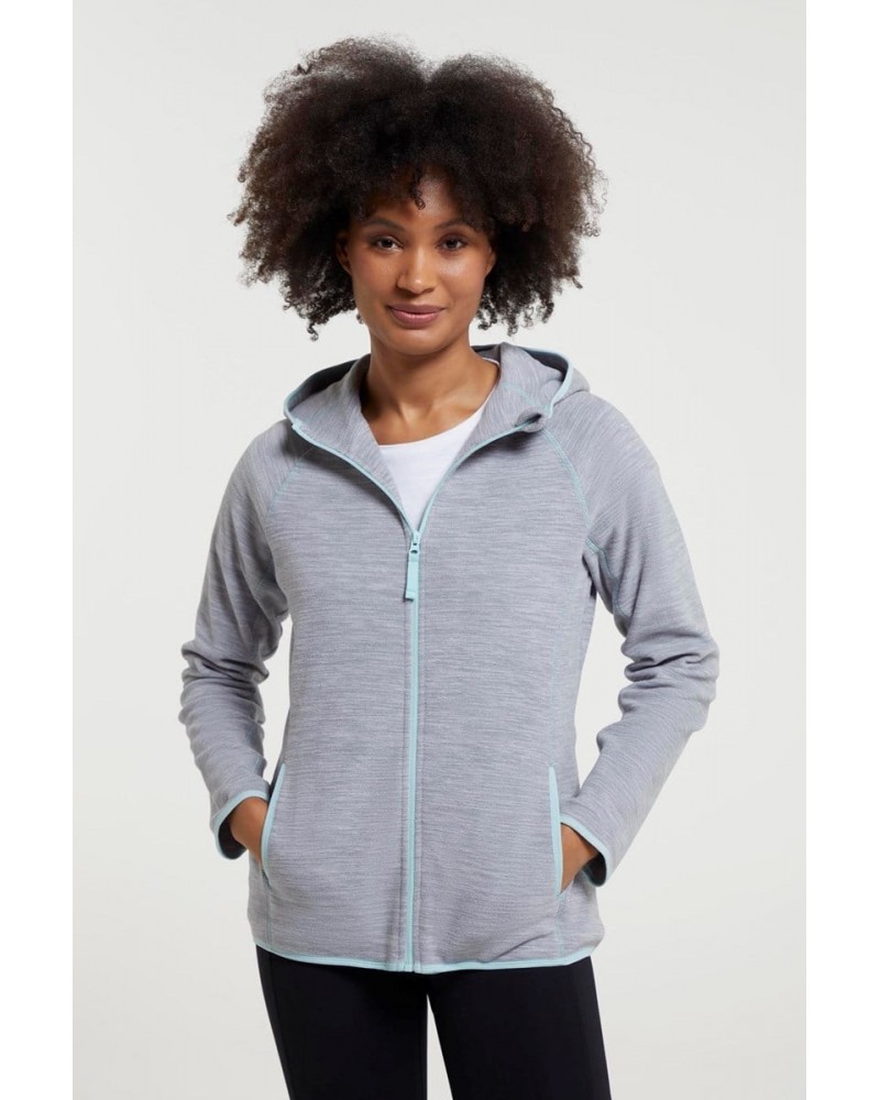 Lleyn Melange II Womens Fleece Hoodie Light Grey $17.69 Fleece