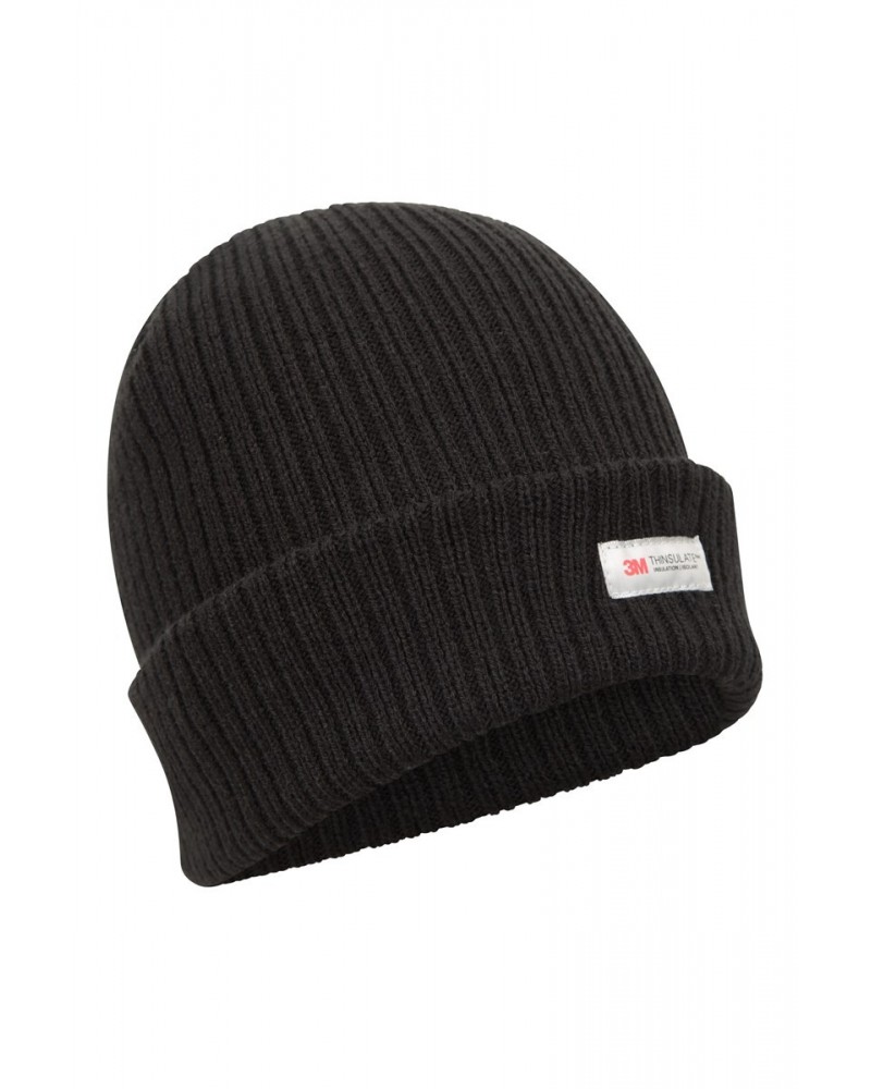 Thinsulate Knitted Mens Beanie Black $14.49 Accessories