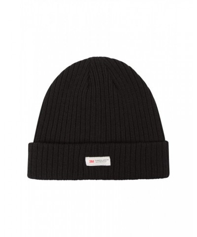 Thinsulate Knitted Mens Beanie Black $14.49 Accessories