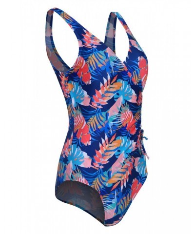 Sardinia Womens Wrap Ruched Swimsuit Tropical $29.99 Swimwear