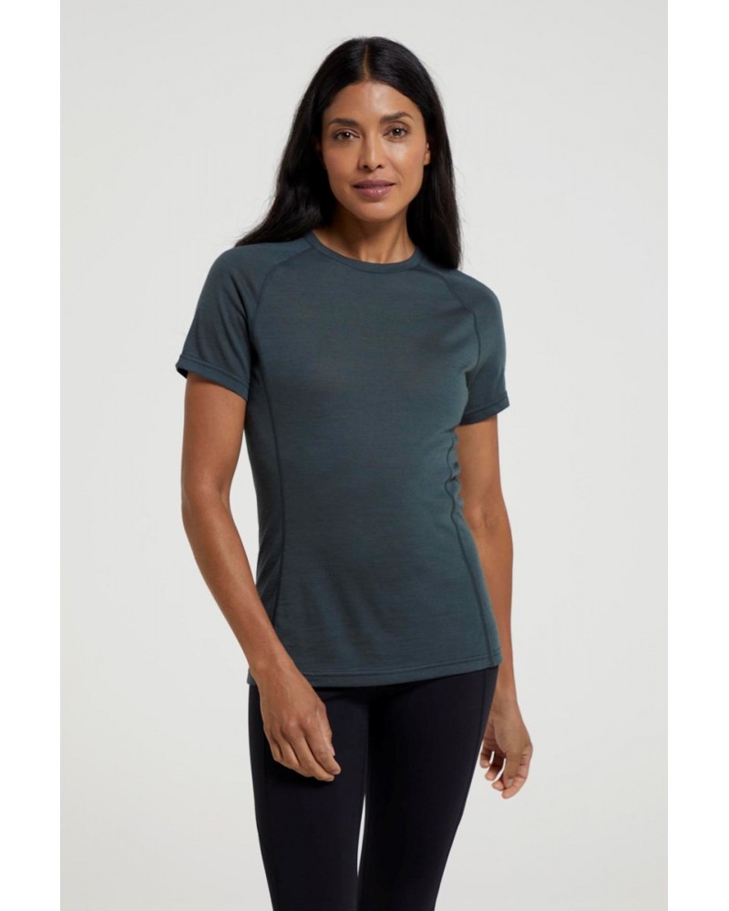 Summit Womens Merino Thermal Top Khaki $14.19 Thermals