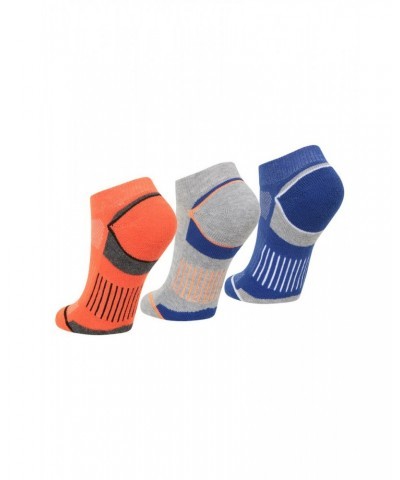 Kids IsoCool Trainer Length Socks 3-Pack Blue $9.89 Accessories