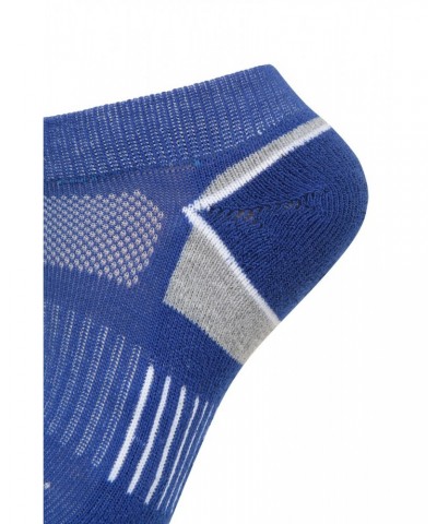 Kids IsoCool Trainer Length Socks 3-Pack Blue $9.89 Accessories