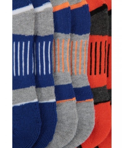 Kids IsoCool Trainer Length Socks 3-Pack Blue $9.89 Accessories