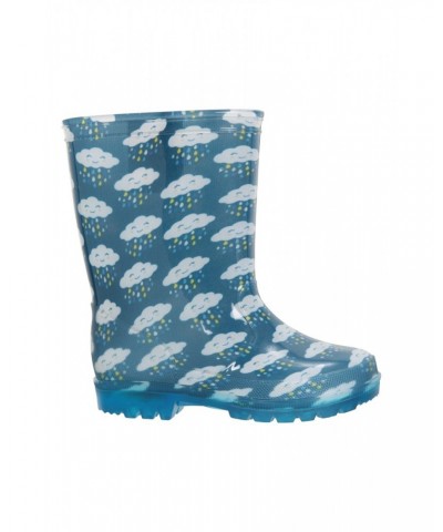 Splash Junior Flashing Lights Rain Boots Light Blue $13.49 Footwear