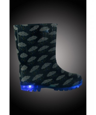 Splash Junior Flashing Lights Rain Boots Light Blue $13.49 Footwear