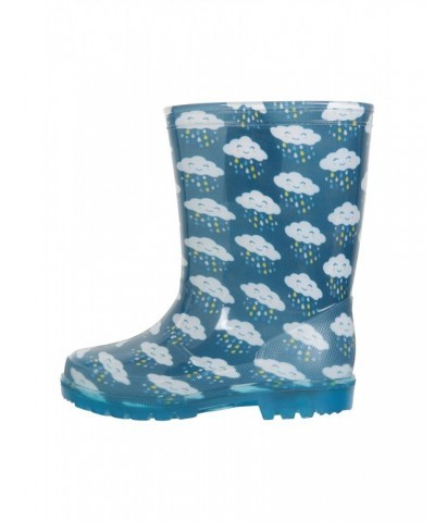 Splash Junior Flashing Lights Rain Boots Light Blue $13.49 Footwear