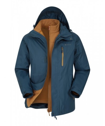 Bracken Extreme 3 in 1 Mens Waterproof Jacket Petrol $45.00 Jackets