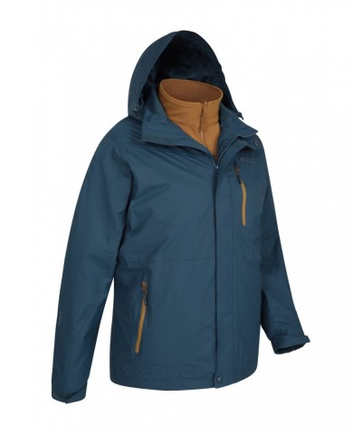 Bracken Extreme 3 in 1 Mens Waterproof Jacket Petrol $45.00 Jackets