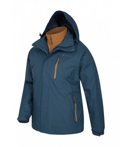 Bracken Extreme 3 in 1 Mens Waterproof Jacket Petrol $45.00 Jackets