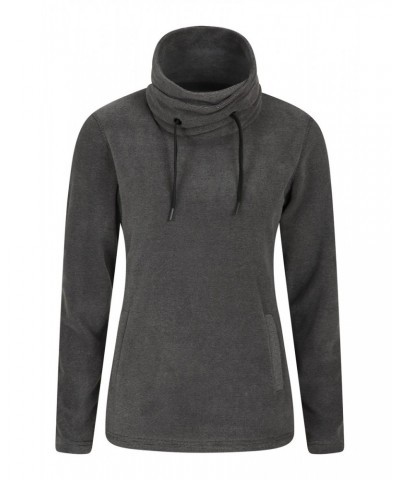 Hebridean Womens Cowl Neck Sweatshirt Black $14.80 Fleece