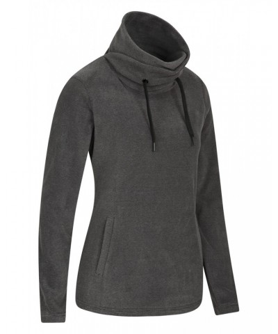 Hebridean Womens Cowl Neck Sweatshirt Black $14.80 Fleece