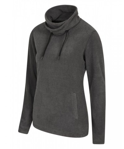 Hebridean Womens Cowl Neck Sweatshirt Black $14.80 Fleece