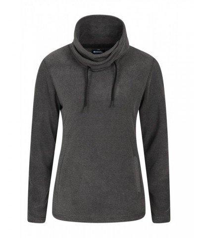 Hebridean Womens Cowl Neck Sweatshirt Black $14.80 Fleece